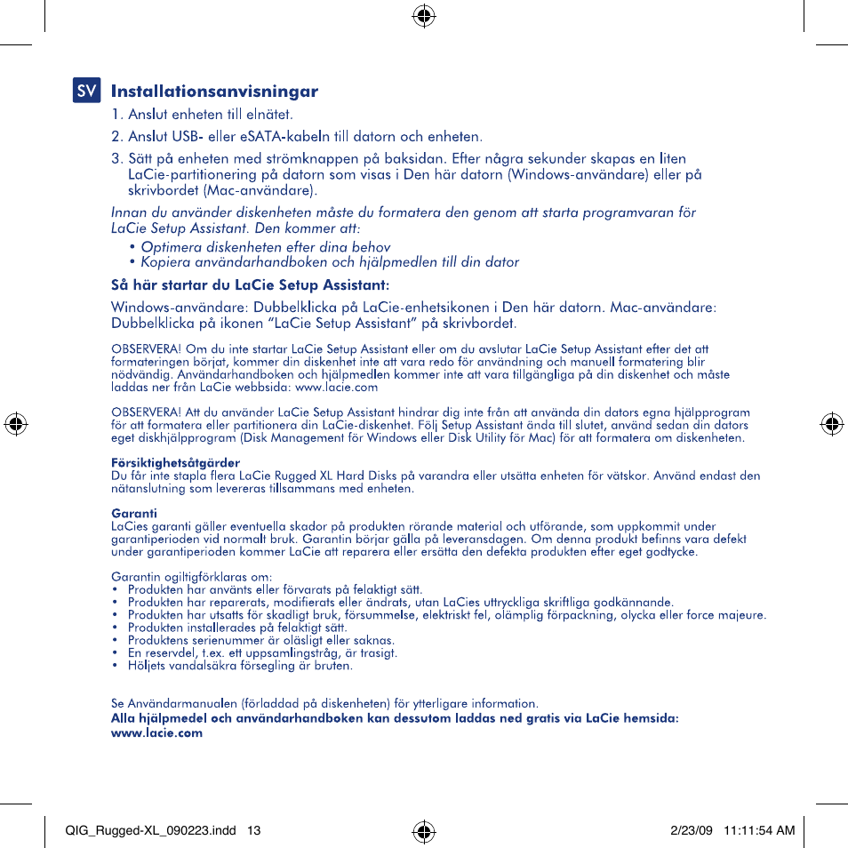 LaCie rugged XL User Manual | Page 13 / 24
