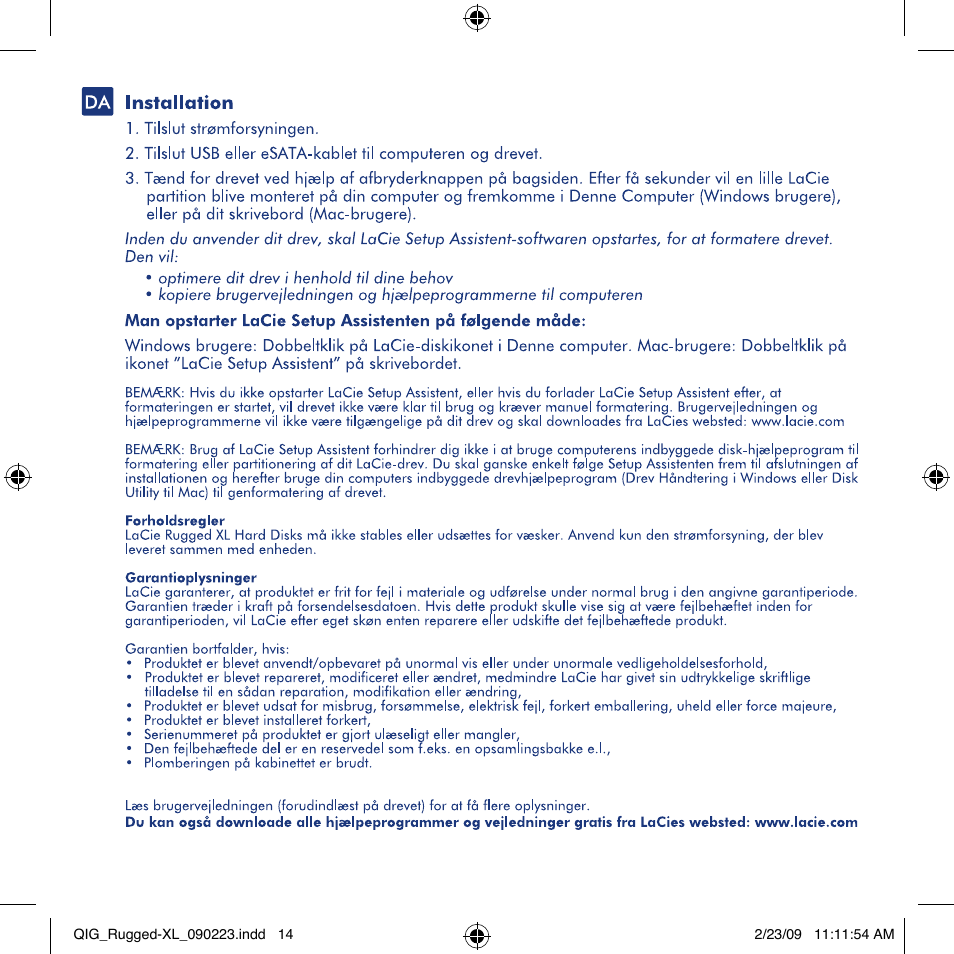 LaCie rugged XL User Manual | Page 14 / 24