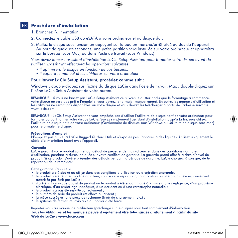 LaCie rugged XL User Manual | Page 7 / 24