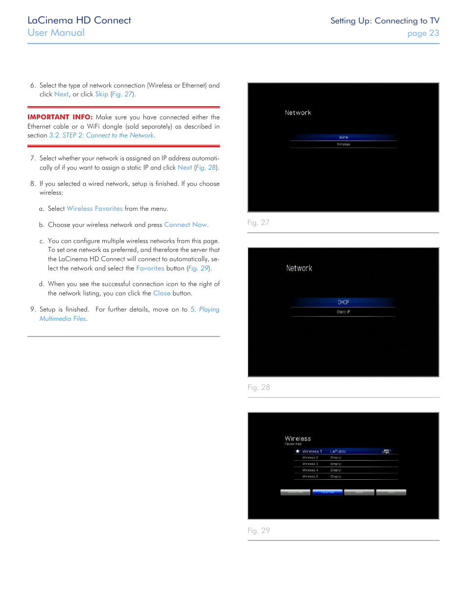 Lacinema hd connect, User manual | LaCie LaCinema HD Connect User Manual | Page 23 / 72