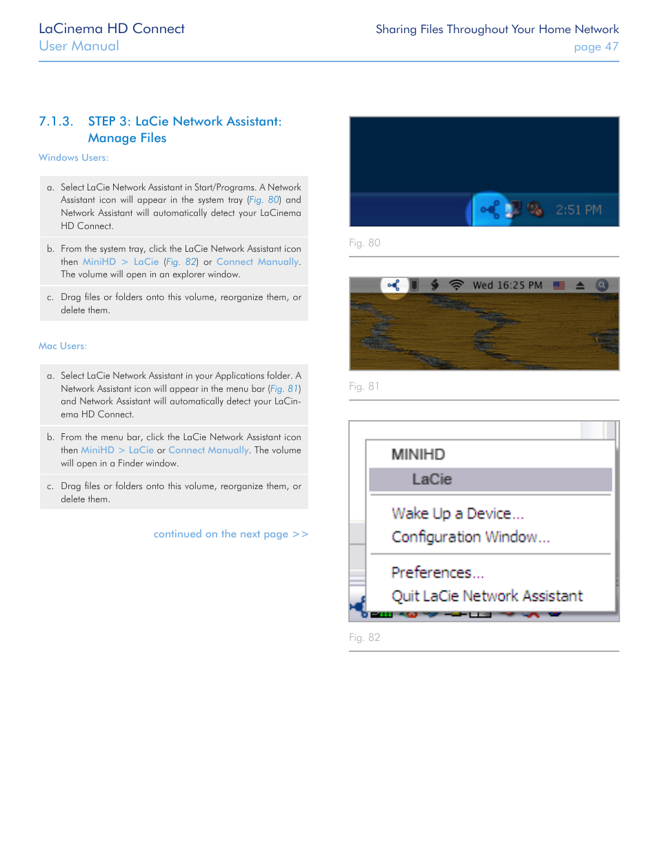 Step 3: lacie network assistant: manage files, Step 3: lacie network as, Sistant: manage files | Lacinema hd connect, User manual | LaCie LaCinema HD Connect User Manual | Page 47 / 72