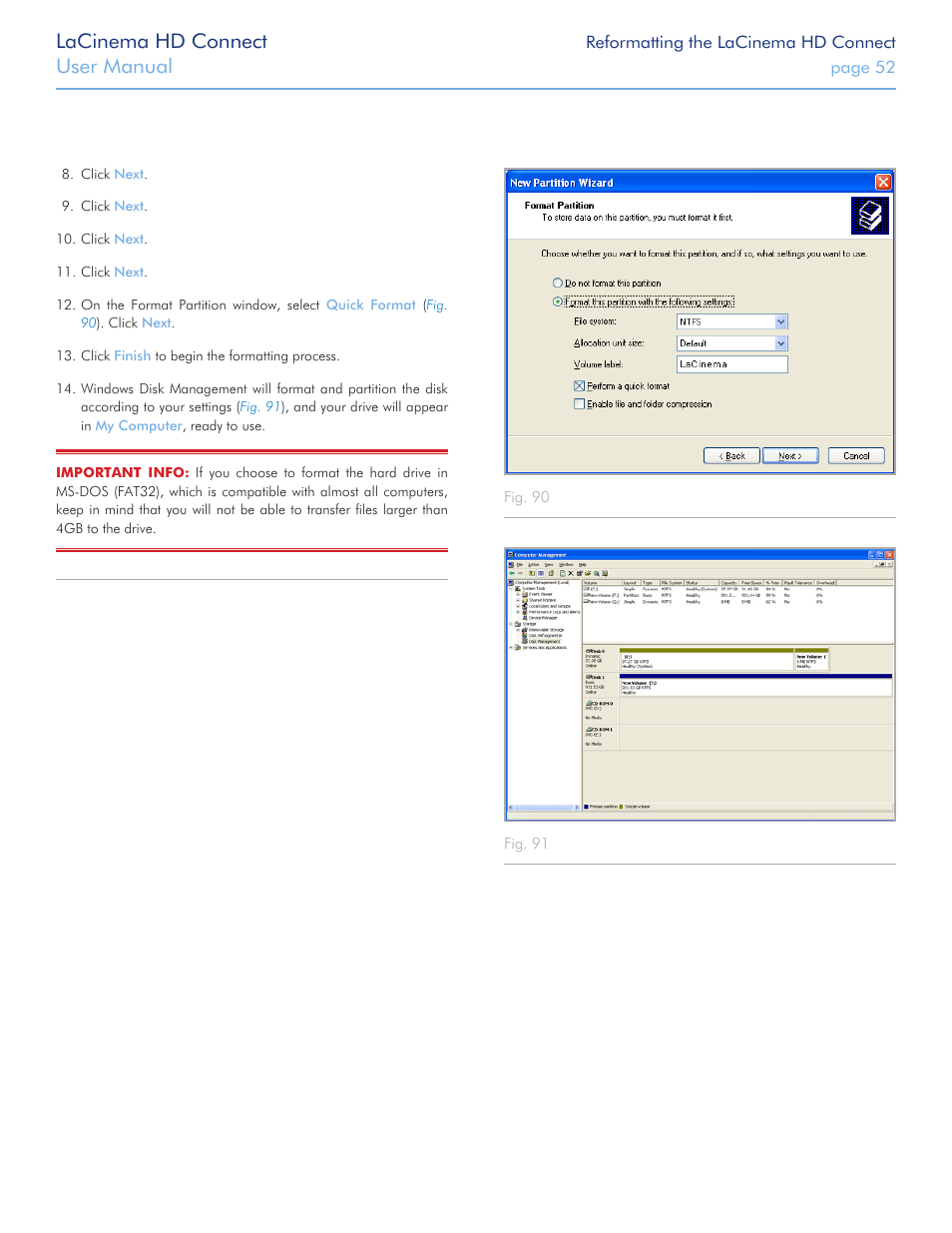 Lacinema hd connect, User manual | LaCie LaCinema HD Connect User Manual | Page 52 / 72