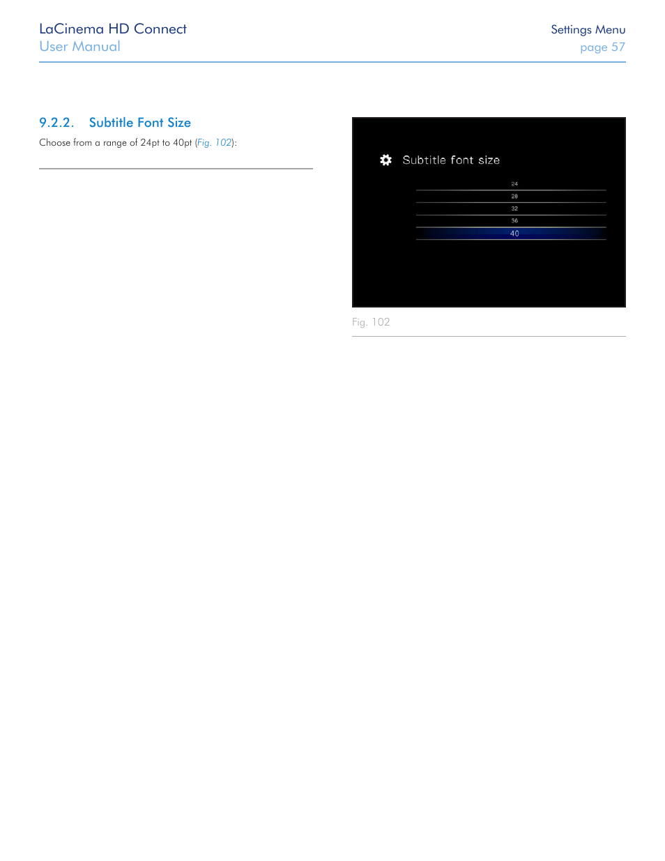 Subtitle font size | LaCie LaCinema HD Connect User Manual | Page 57 / 72