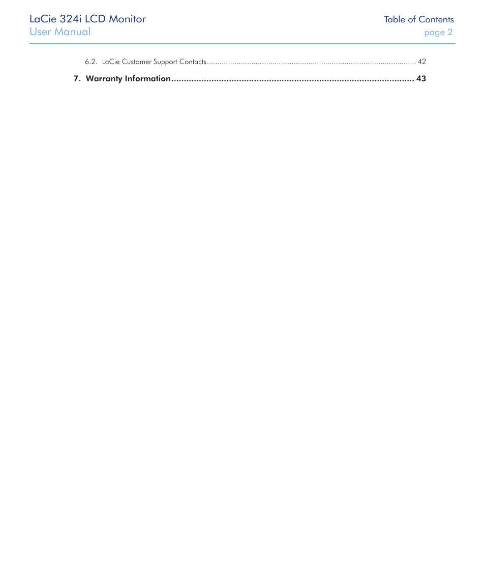 LaCie 324I User Manual | Page 2 / 43