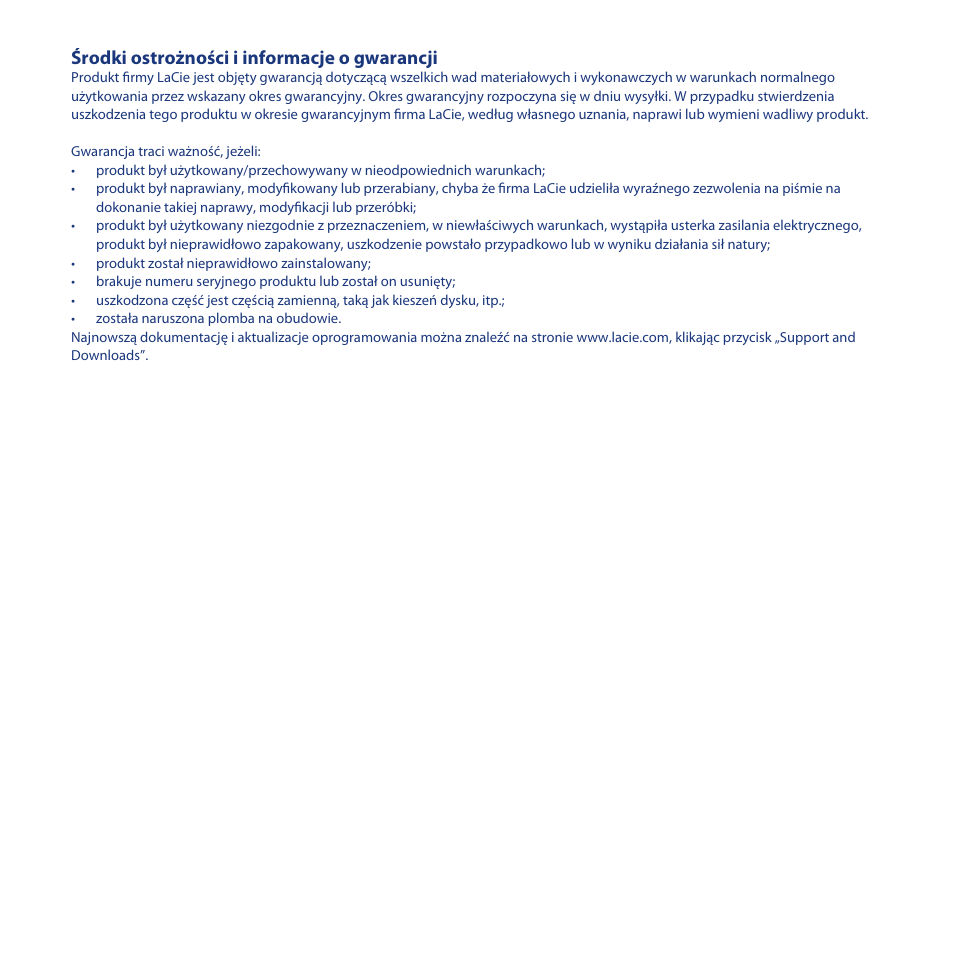 Etapy instalacji, Rozłączanie, Środki ostrożności i informacje o gwarancji | LaCie Little Disk User Manual | Page 25 / 40