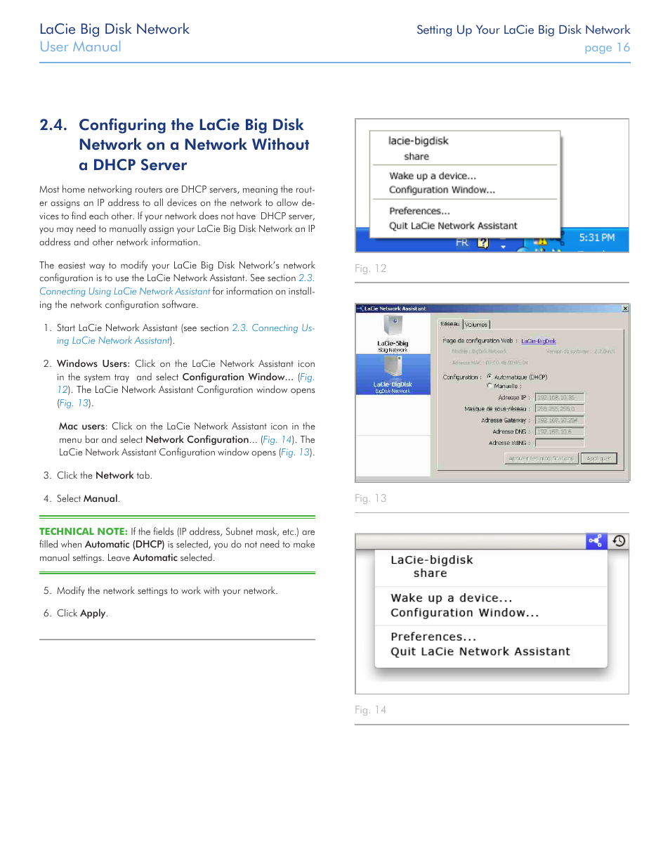 Lacie big disk network, User manual | LaCie Big Disk Network User Manual | Page 16 / 56