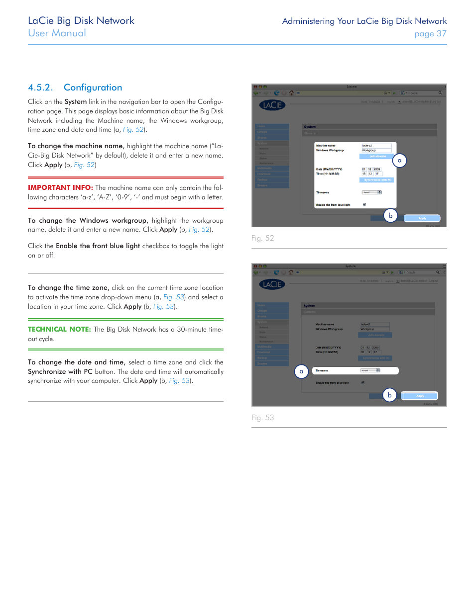 Network, Lacie big disk network, User manual | LaCie Big Disk Network User Manual | Page 37 / 56