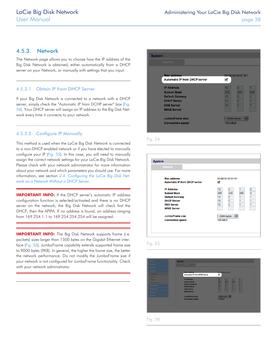 Lacie big disk network, User manual | LaCie Big Disk Network User Manual | Page 38 / 56