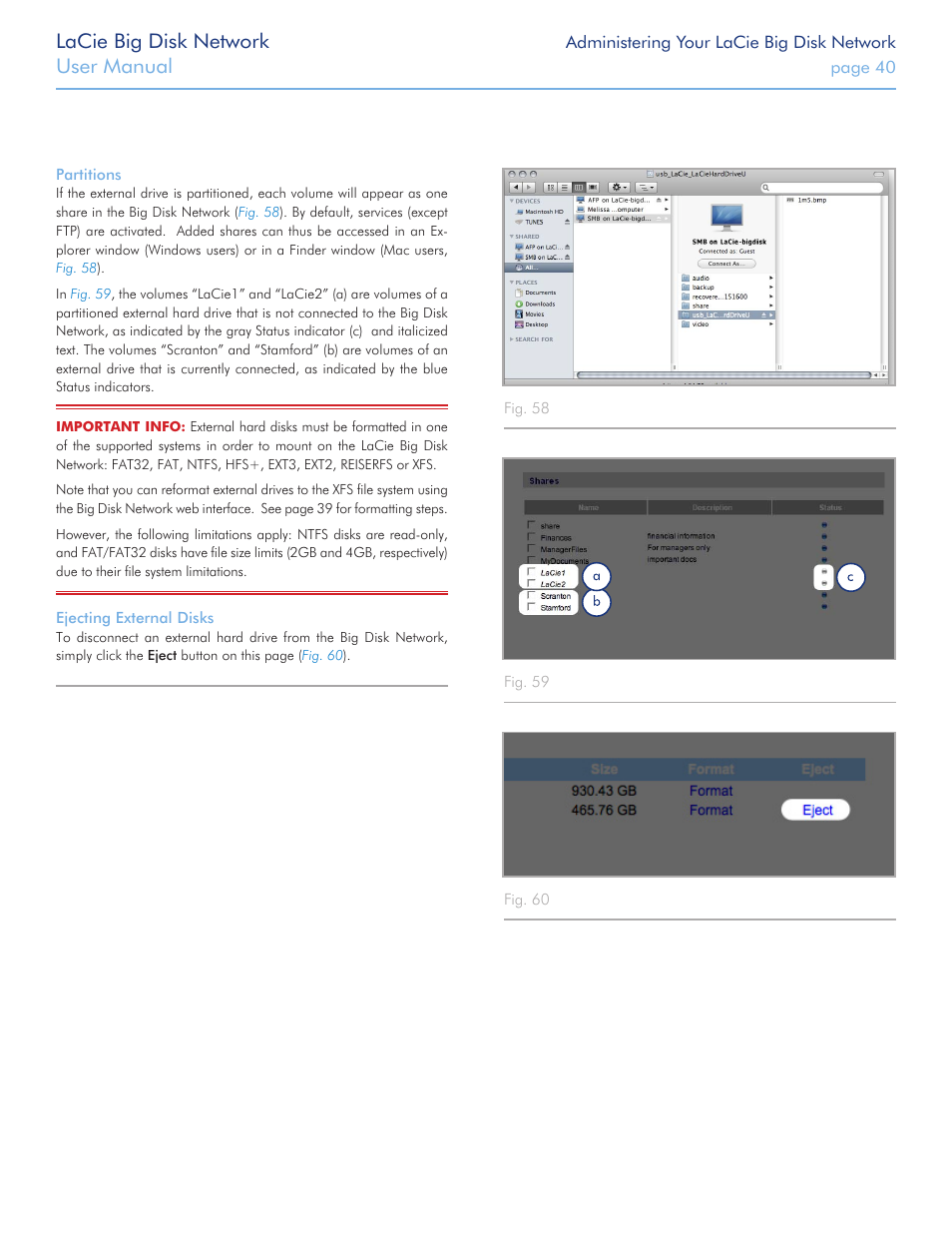 Lacie big disk network, User manual | LaCie Big Disk Network User Manual | Page 40 / 56