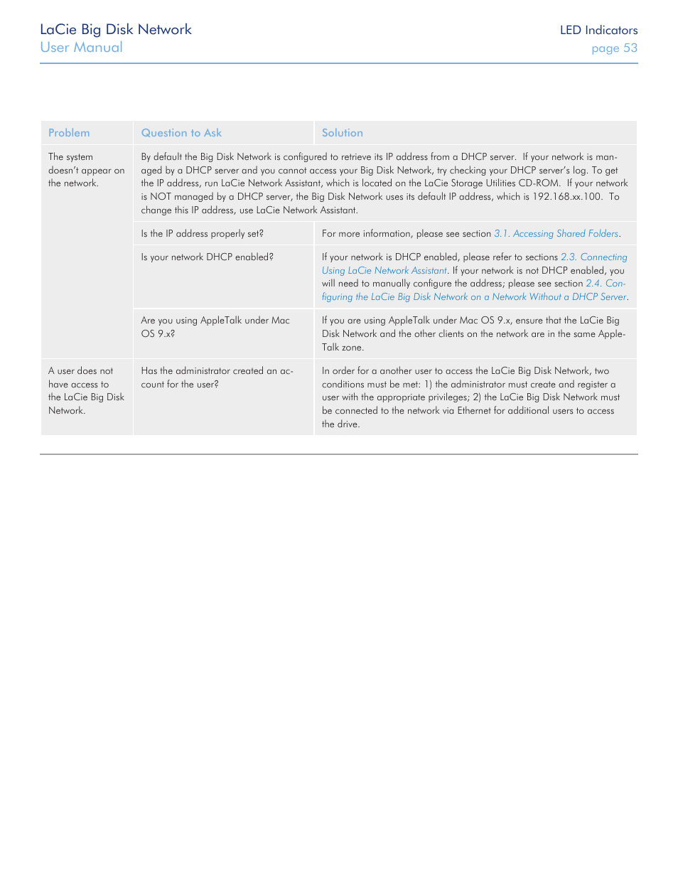 Lacie big disk network, User manual | LaCie Big Disk Network User Manual | Page 53 / 56