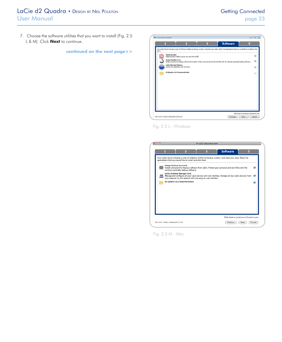 Lacie d2 quadra, User manual | LaCie FireWire 800 User Manual | Page 23 / 40