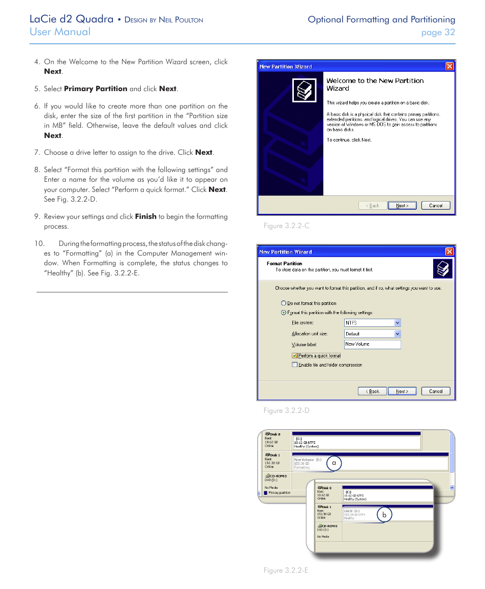 Lacie d2 quadra, User manual | LaCie FireWire 800 User Manual | Page 32 / 40