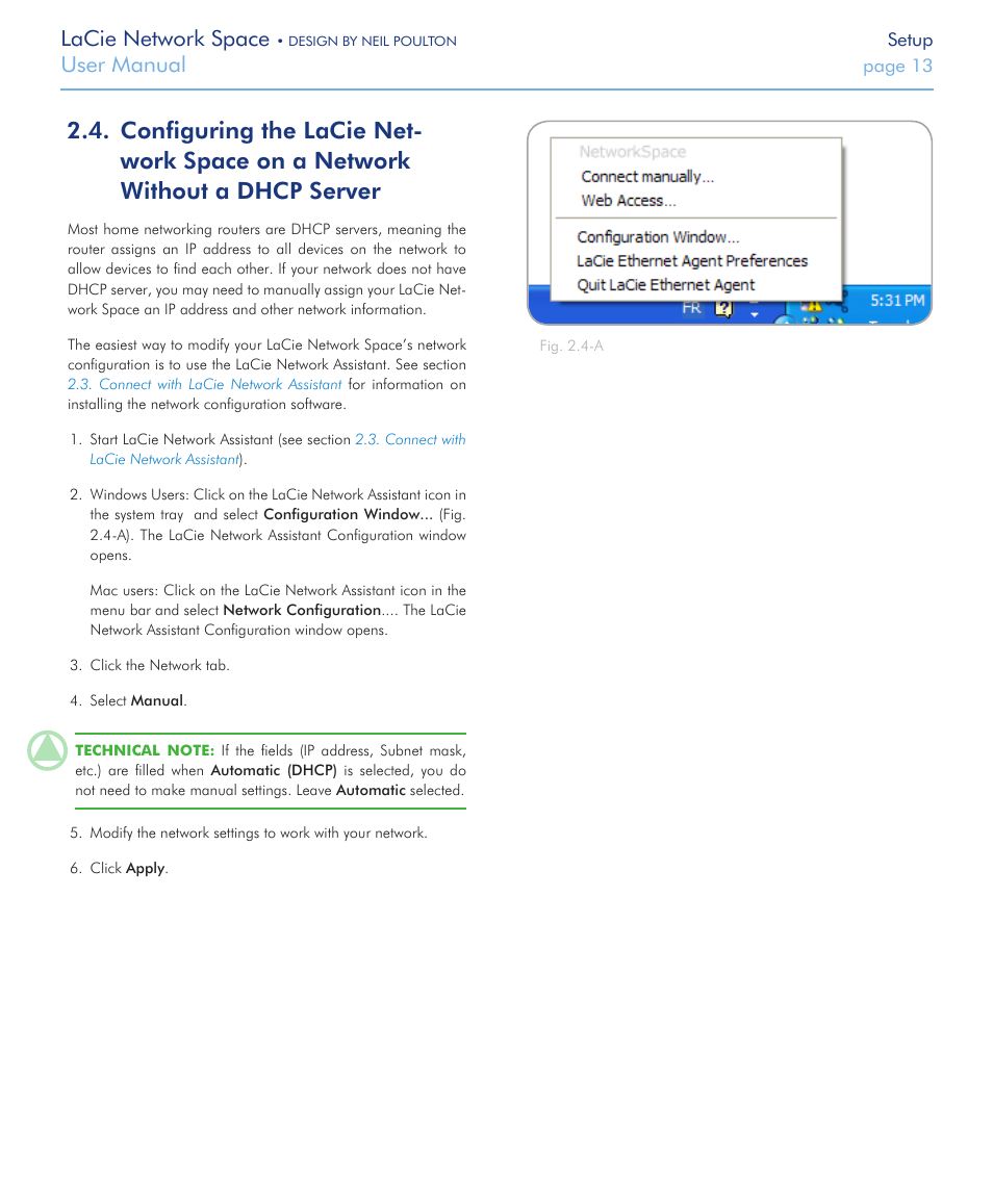 Lacie network space, User manual | LaCie Network Space User Manual | Page 13 / 34