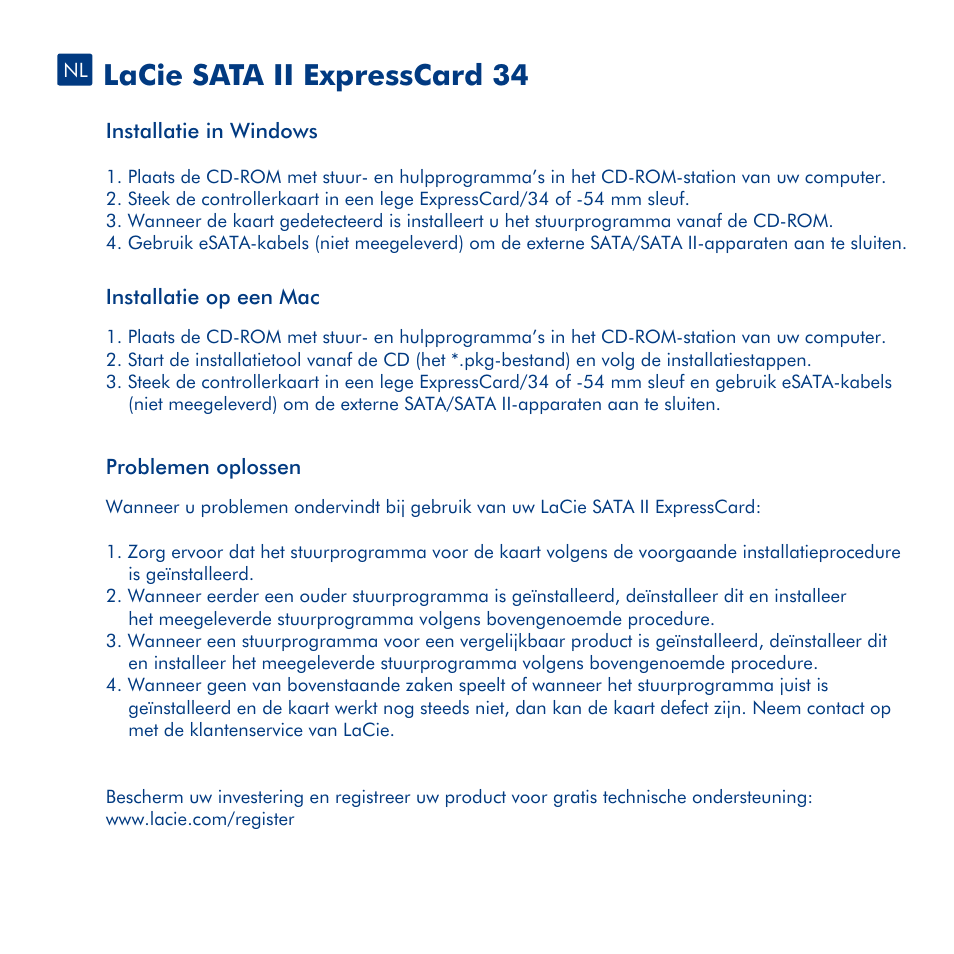 Lacie sata ii expresscard 34 | LaCie 34 User Manual | Page 10 / 24
