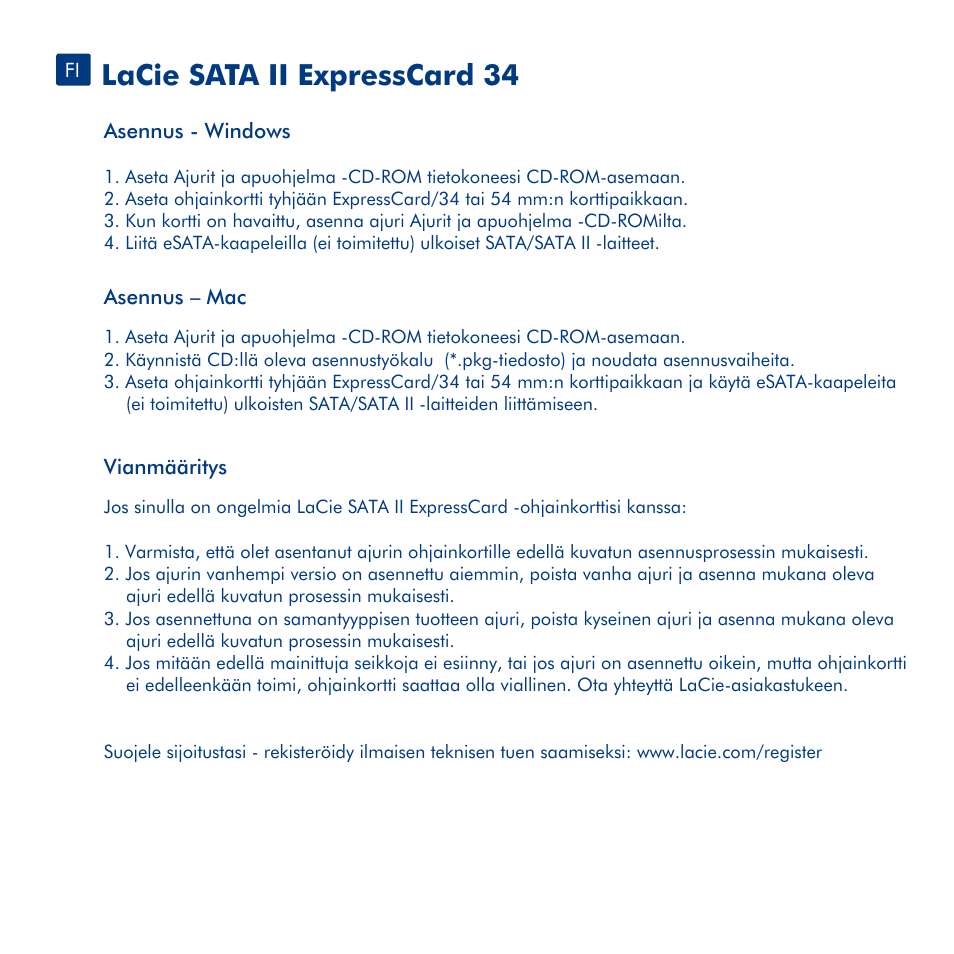 Lacie sata ii expresscard 34 | LaCie 34 User Manual | Page 14 / 24