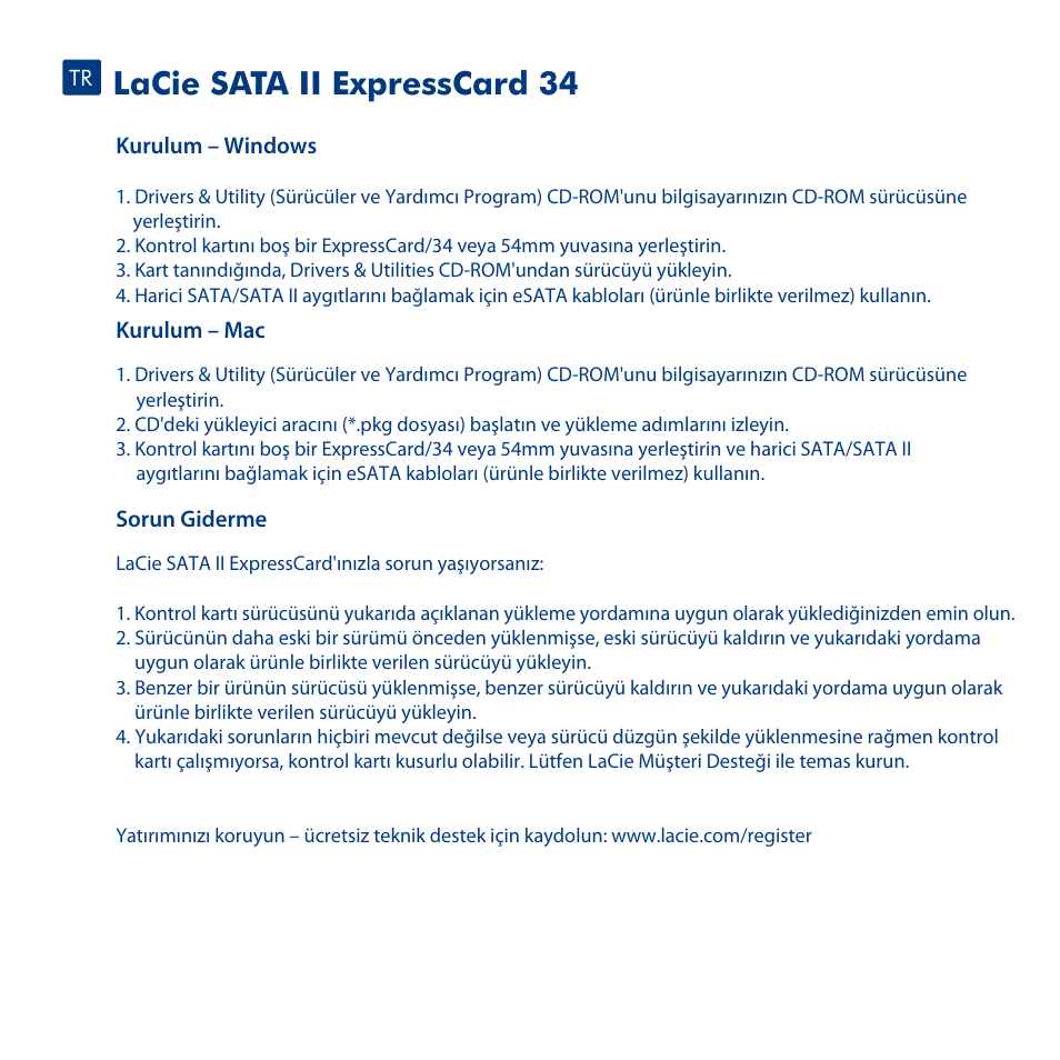 Lacie sata ii expresscard 34 | LaCie 34 User Manual | Page 21 / 24