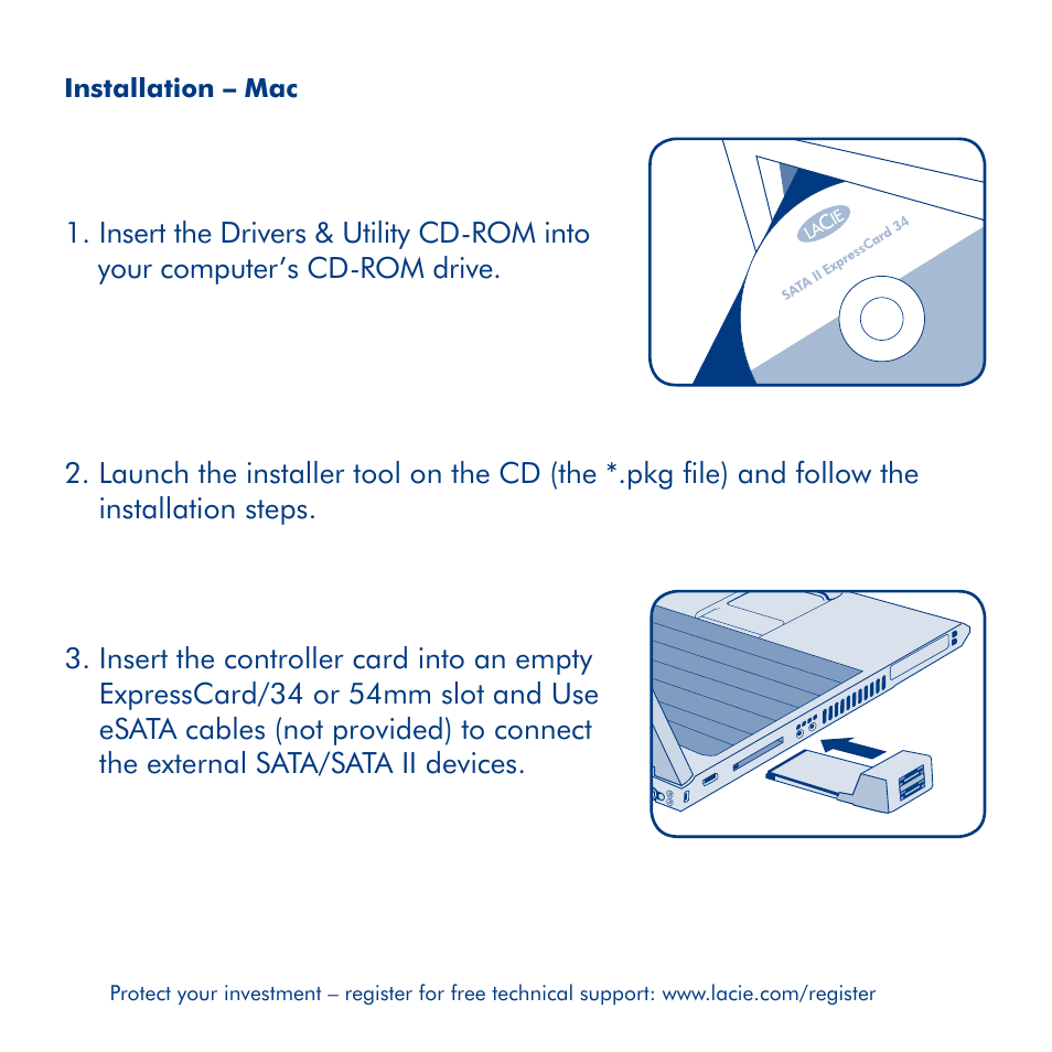 Installation – mac | LaCie 34 User Manual | Page 4 / 24