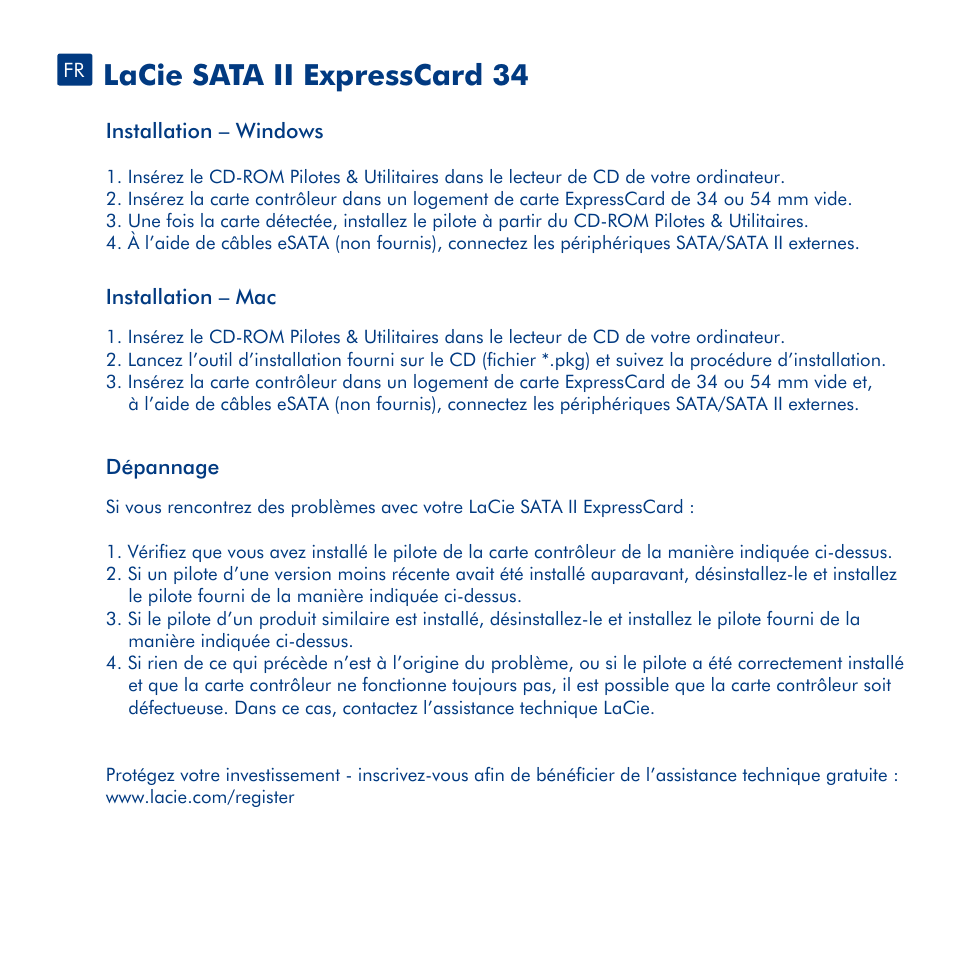 Lacie sata ii expresscard 34 | LaCie 34 User Manual | Page 6 / 24