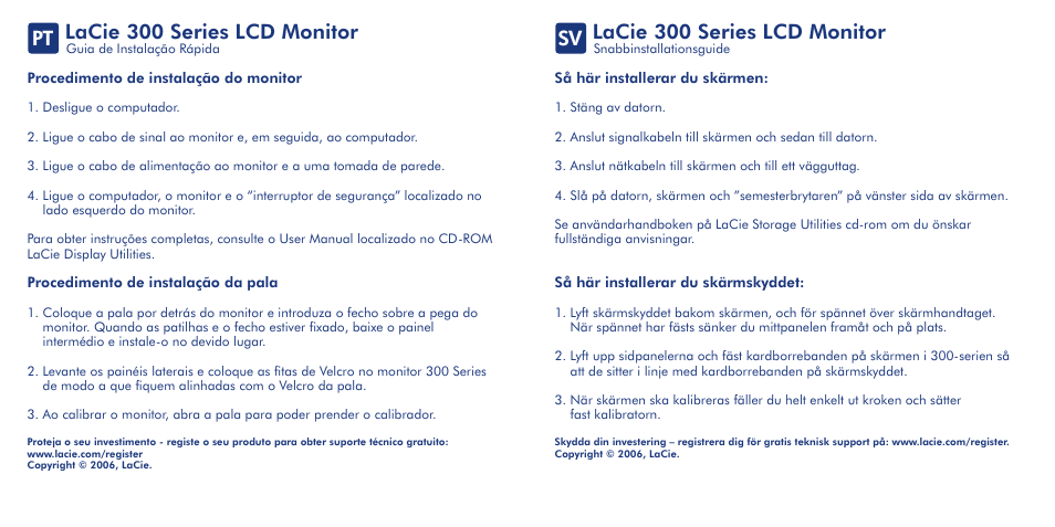 Lacie 300 series lcd monitor, Pt lacie 300 series lcd monitor | LaCie 300 Series User Manual | Page 8 / 15