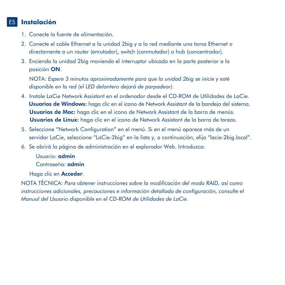 LaCie 2big metwork User Manual | Page 10 / 24