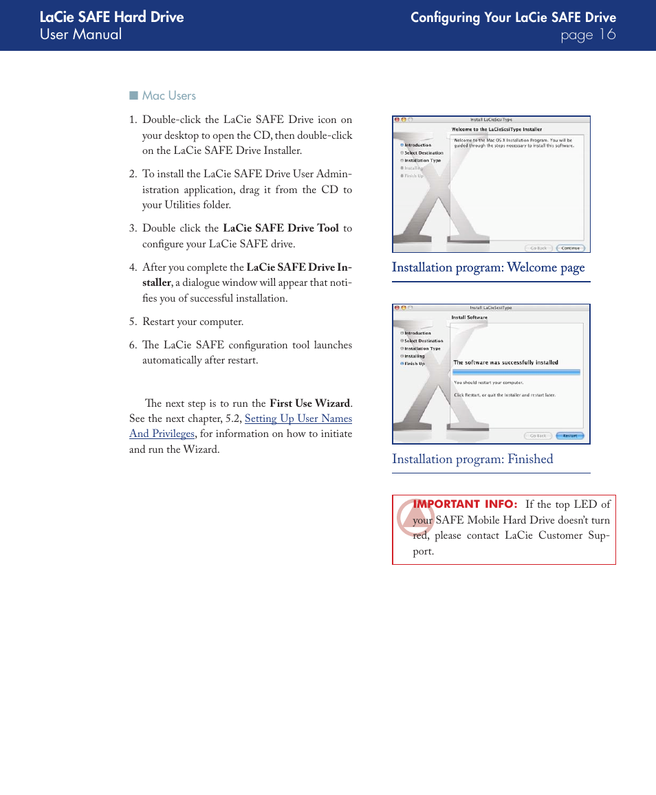 Mac users | LaCie SAFE User Manual | Page 16 / 45