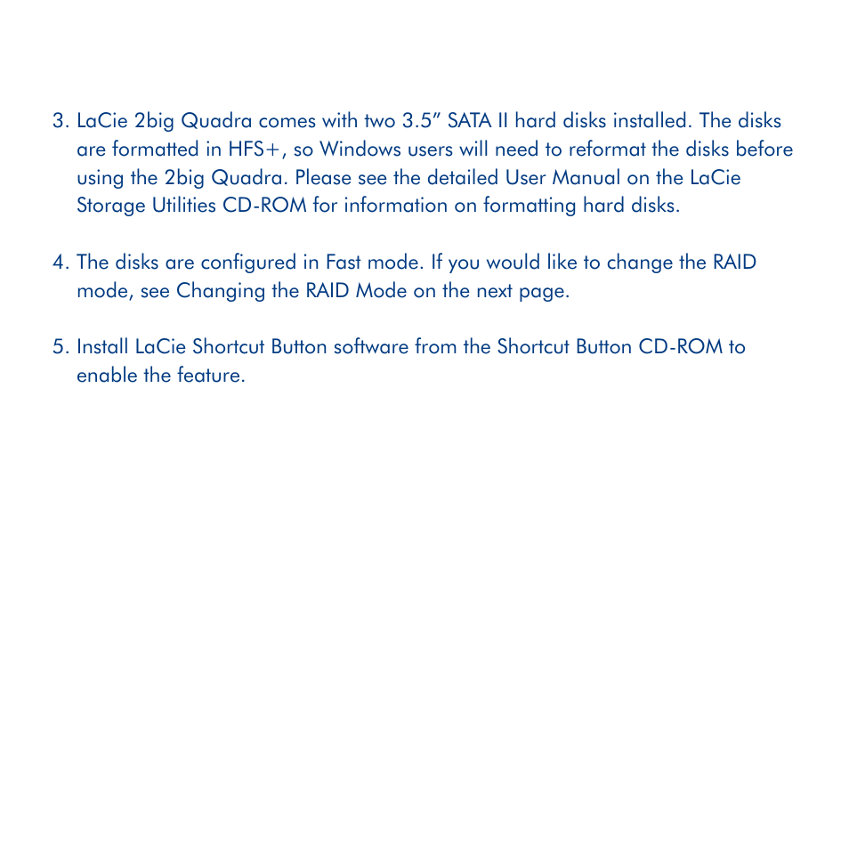 LaCie 2big Quadra User Manual | Page 5 / 24