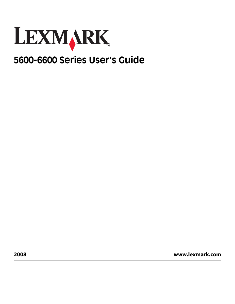 Lexmark 5600 Series User Manual | 173 pages