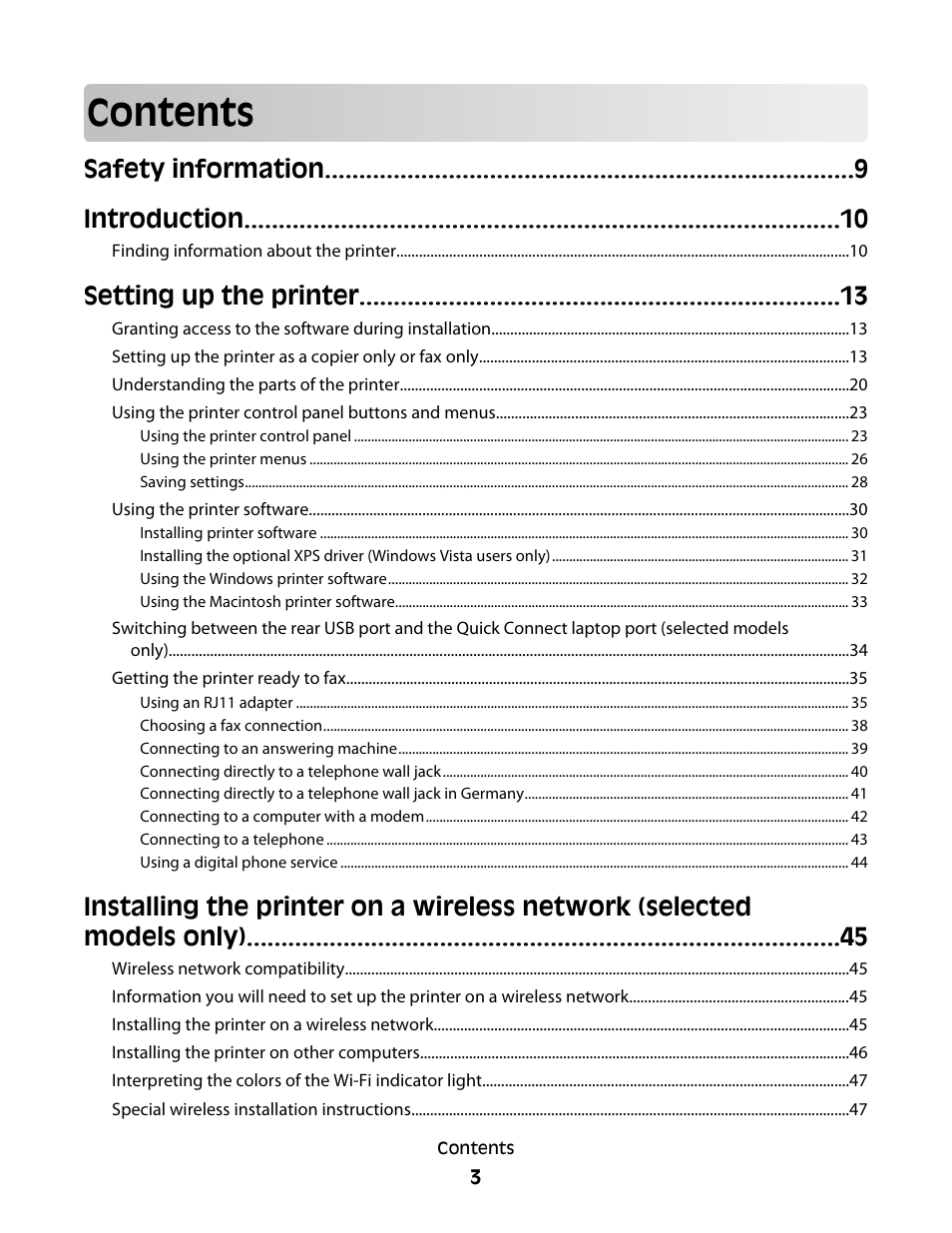Lexmark 5600 Series User Manual | Page 3 / 173
