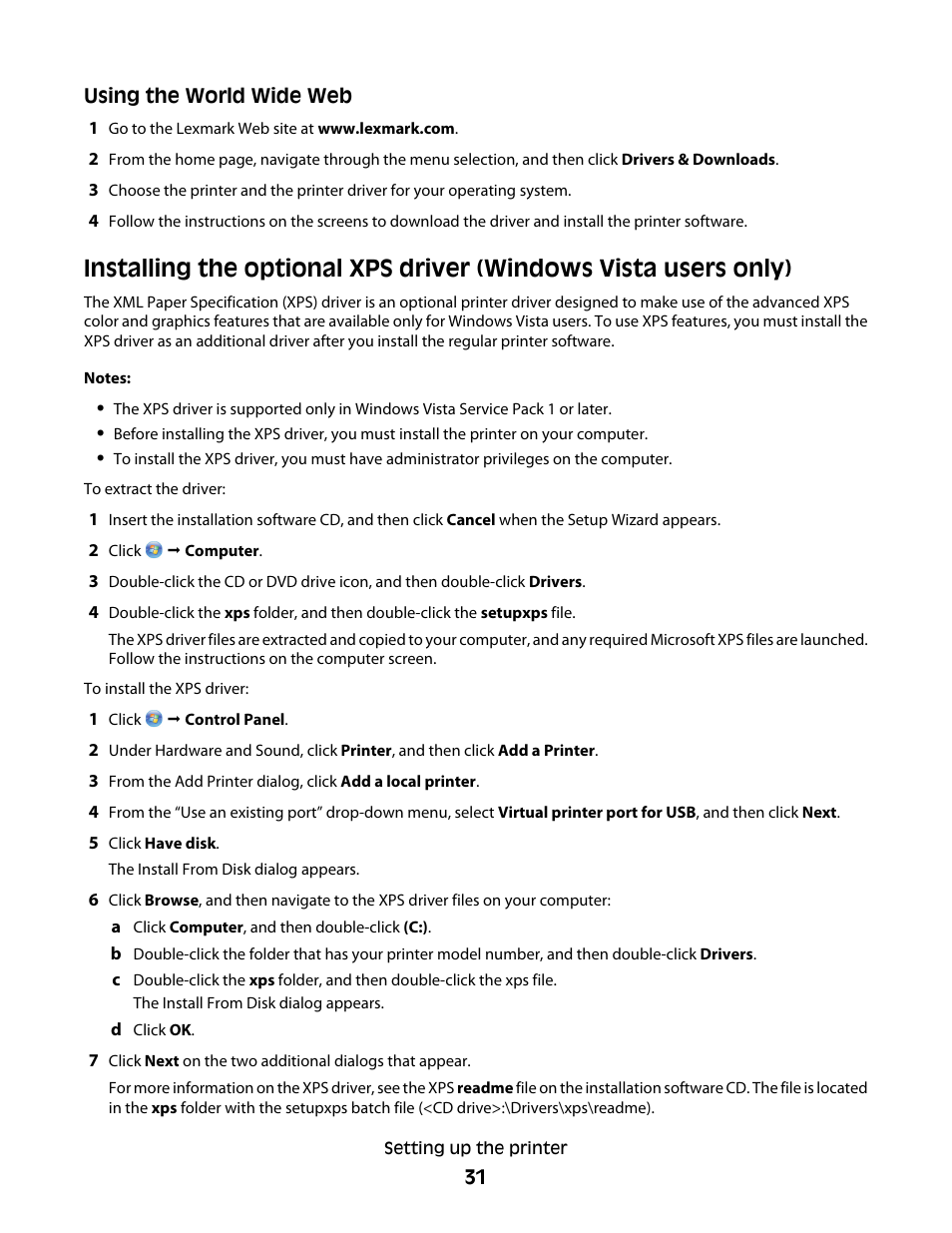Lexmark 5600 Series User Manual | Page 31 / 173