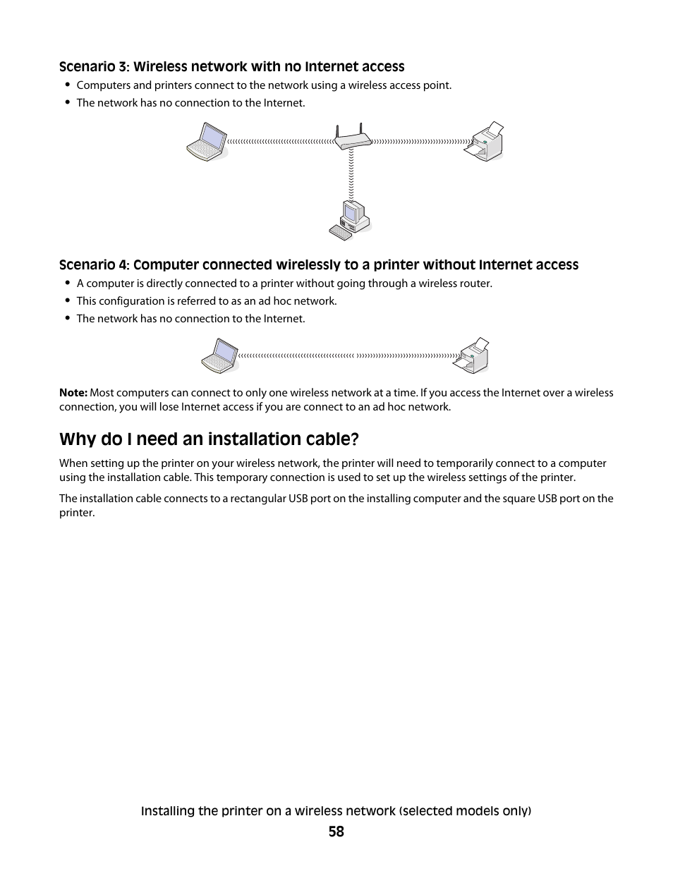 Why do i need an installation cable | Lexmark 5600 Series User Manual | Page 58 / 173
