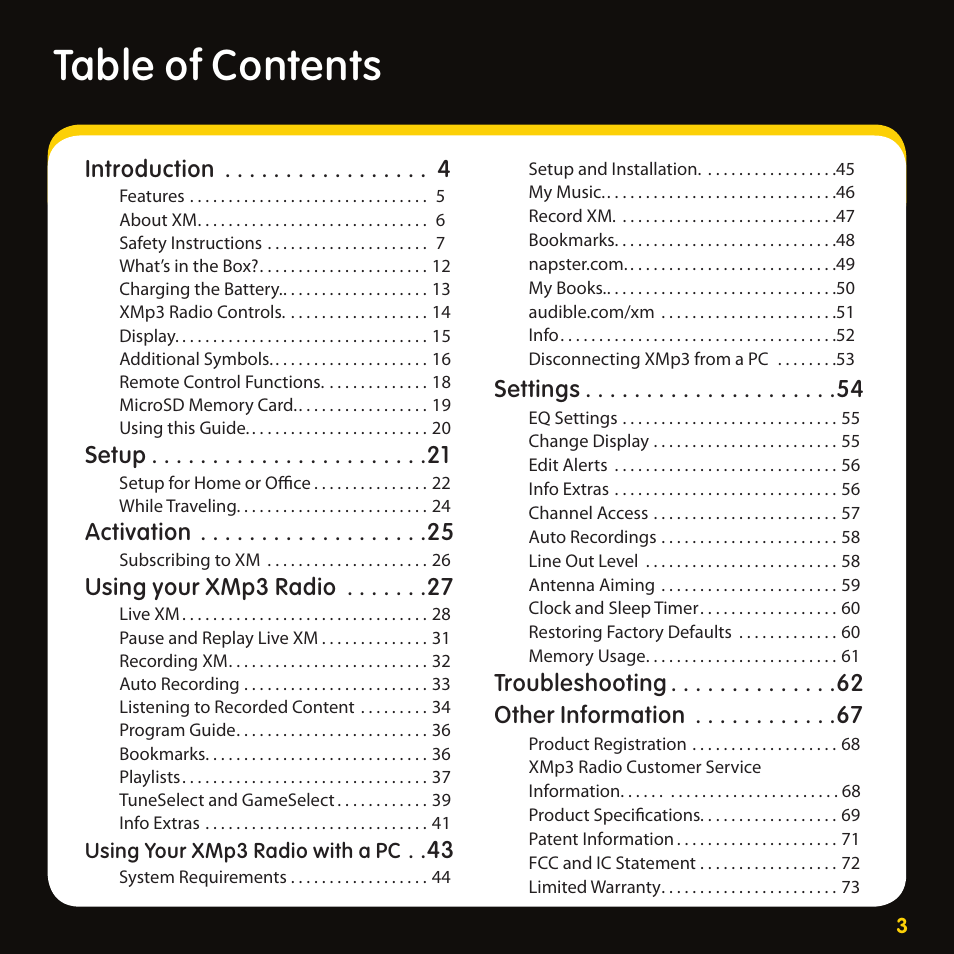 Lexmark XM MP3 GEX-XMP3 User Manual | Page 3 / 78