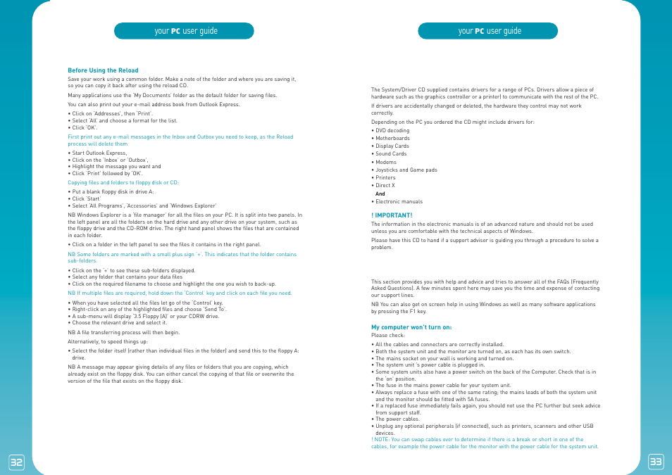 Your, User guide, The system/driver cd | Troubleshooting | Lexmark PC User Manual | Page 17 / 20