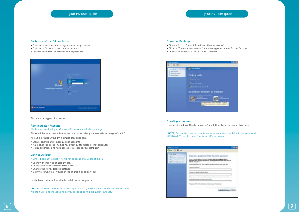 Your, User guide, User guide user accounts | Adding an account | Lexmark PC User Manual | Page 5 / 20