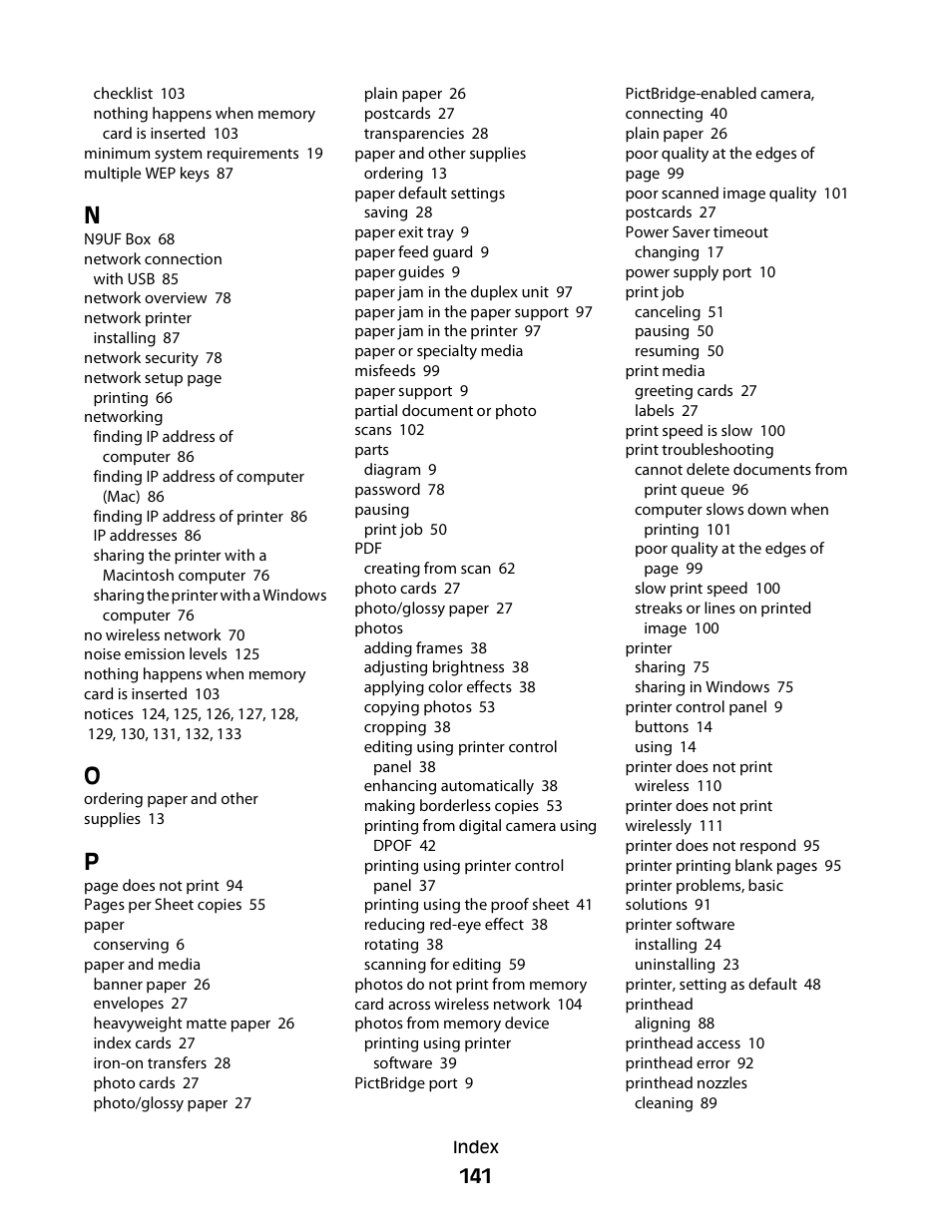 Lexmark 30E User Manual | Page 141 / 144