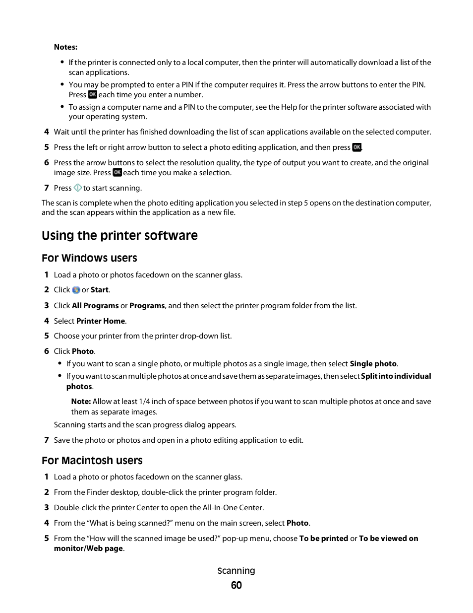 Using the printer software | Lexmark 30E User Manual | Page 60 / 144