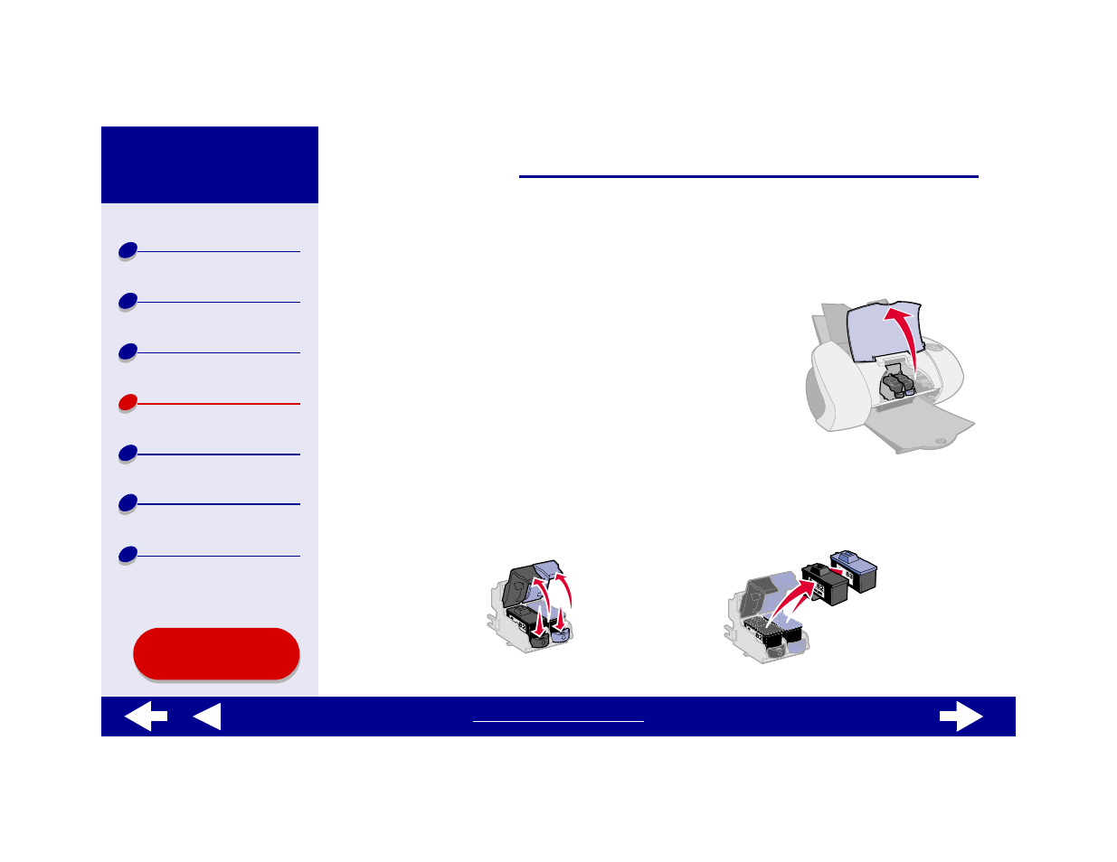 Dge settings in the printer software, Replacing the print cartridge | Lexmark Z65n User Manual | Page 57 / 111