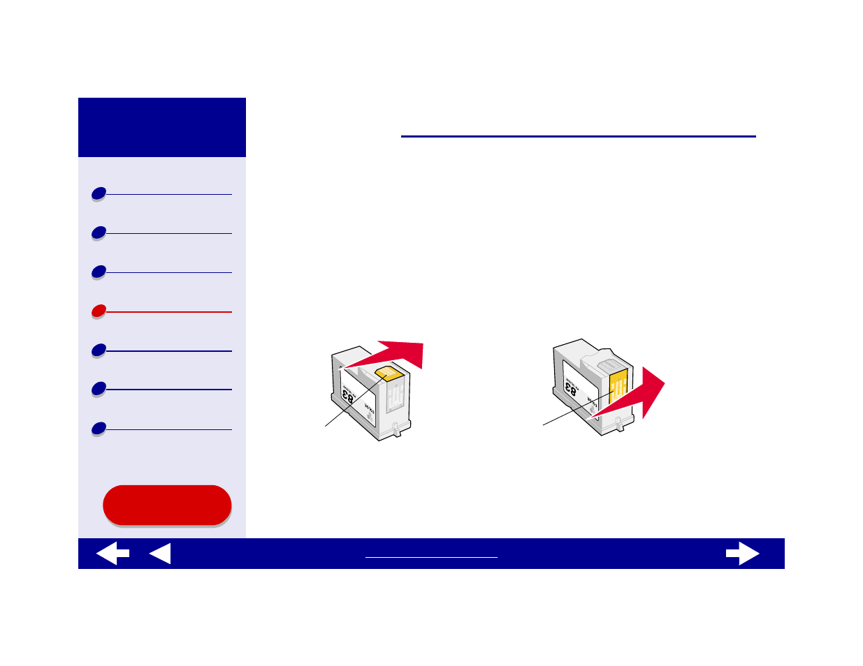 Wiping the print cartridge nozzles and contacts, Wiping the print cartridge nozzles and, Contacts | Lexmark Z65n User Manual | Page 64 / 111