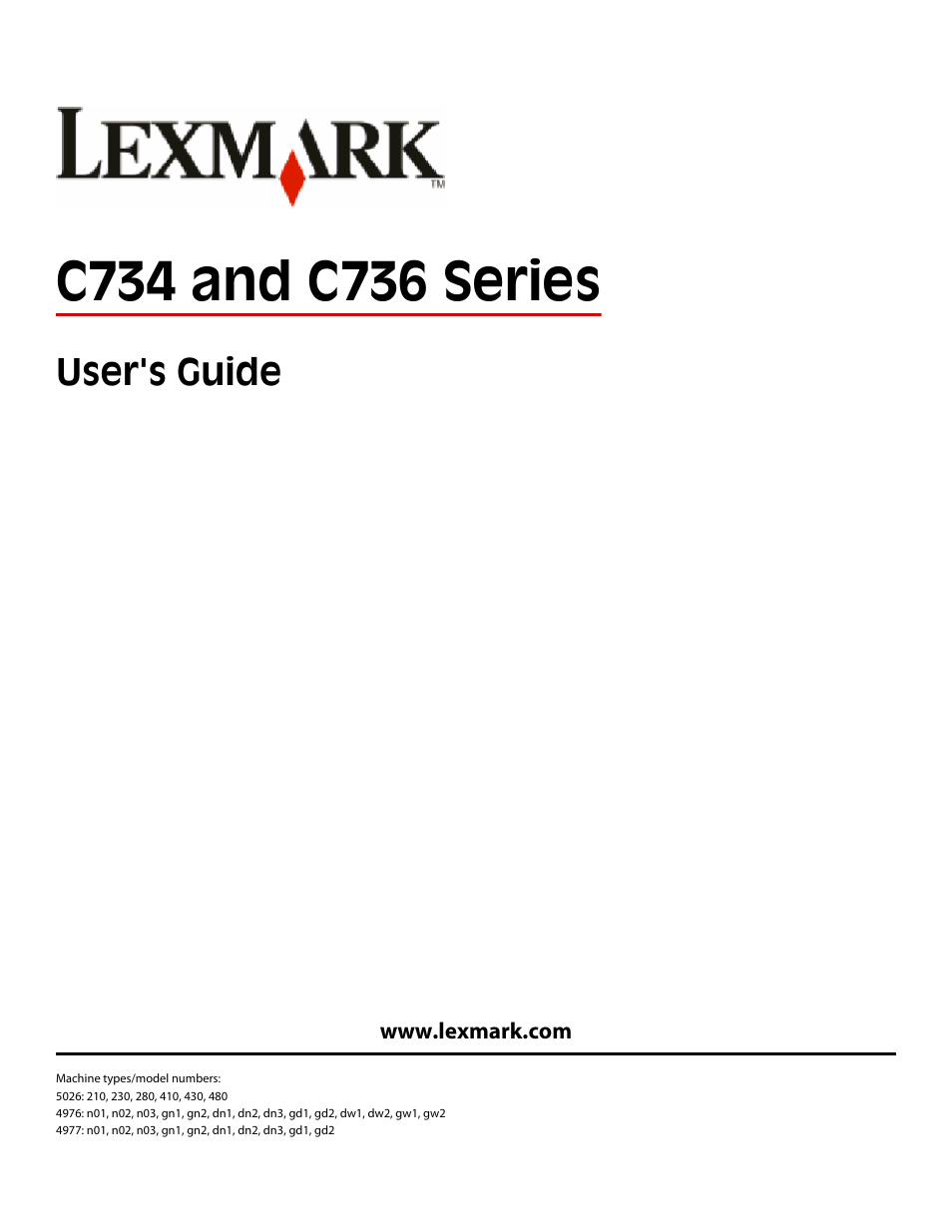 Lexmark 280 User Manual | 217 pages