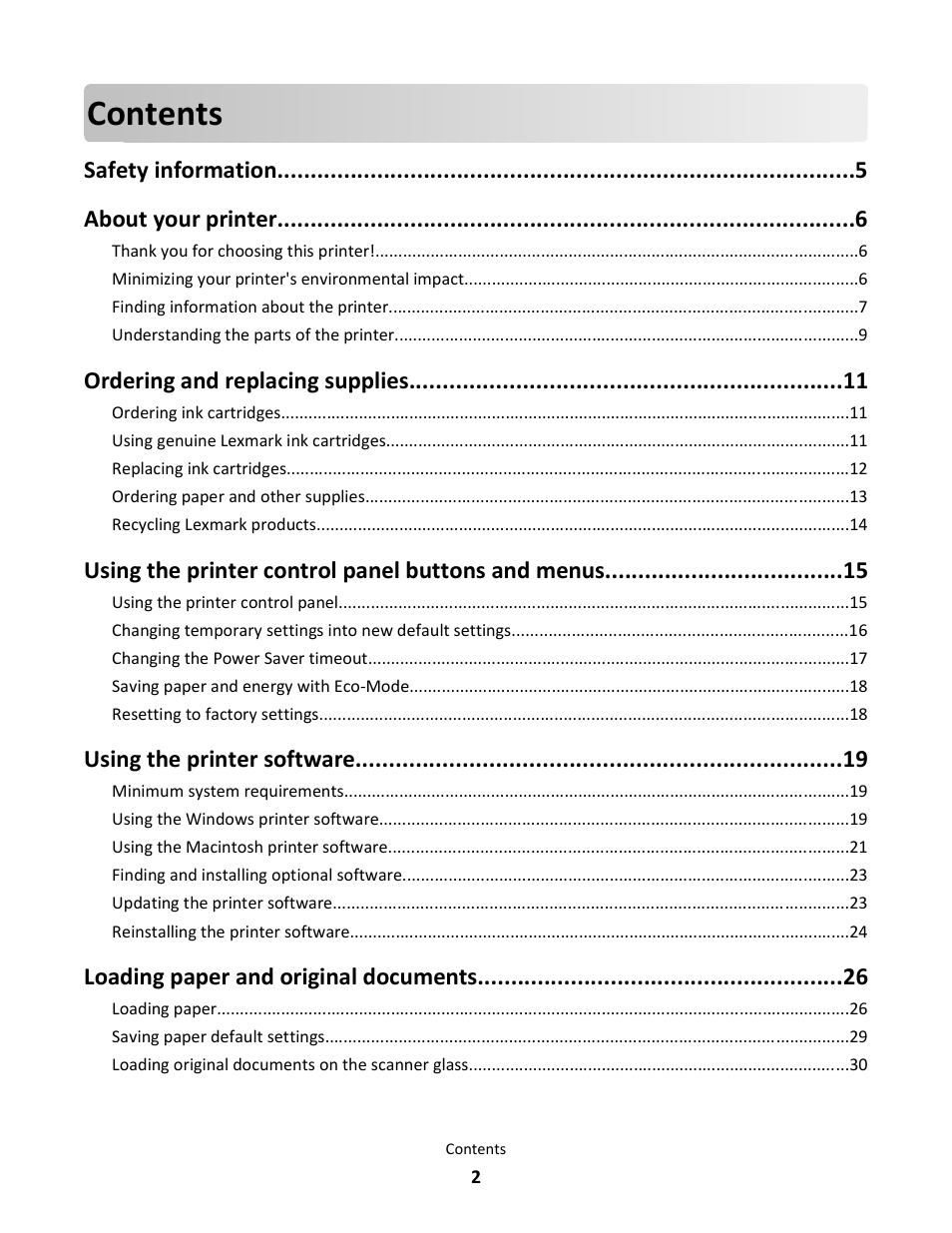 Lexmark 101 User Manual | Page 2 / 144