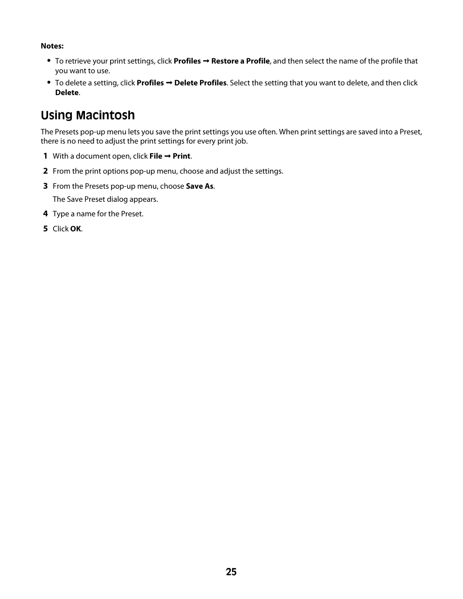 Using macintosh | Lexmark Z2300 User Manual | Page 25 / 54