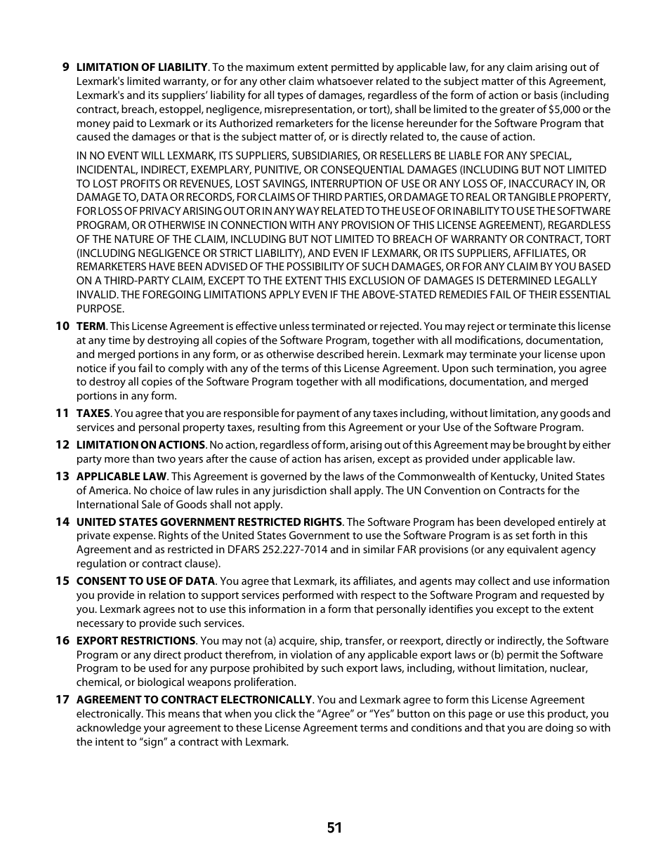 Lexmark Z2300 User Manual | Page 51 / 54