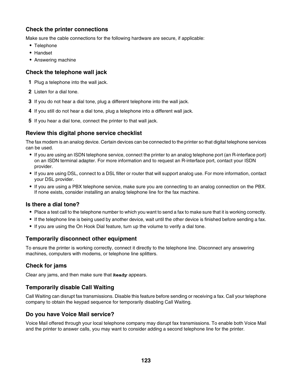 Lexmark X500N User Manual | Page 123 / 150