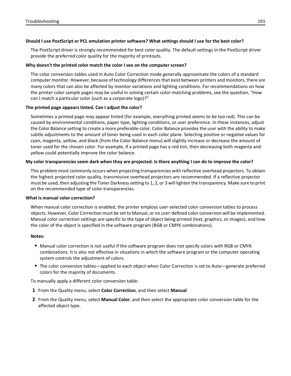 Lexmark 410 User Manual | Page 191 / 213