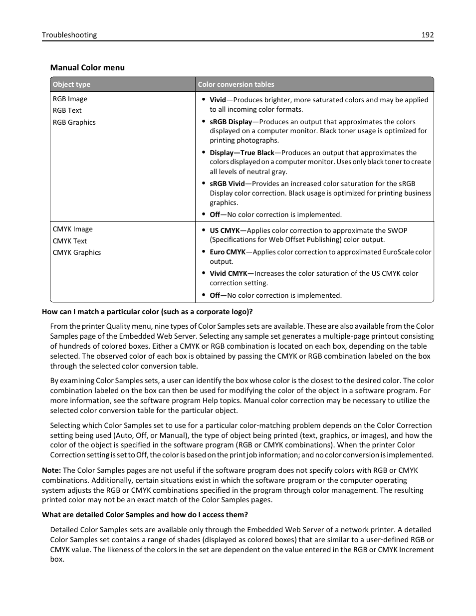 Lexmark 410 User Manual | Page 192 / 213