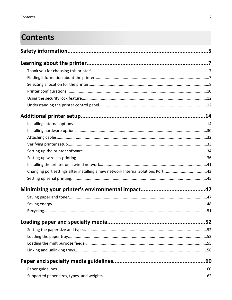 Lexmark 410 User Manual | Page 2 / 213