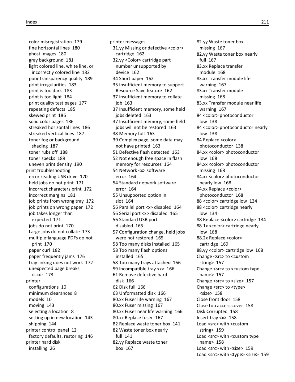 Lexmark 410 User Manual | Page 211 / 213