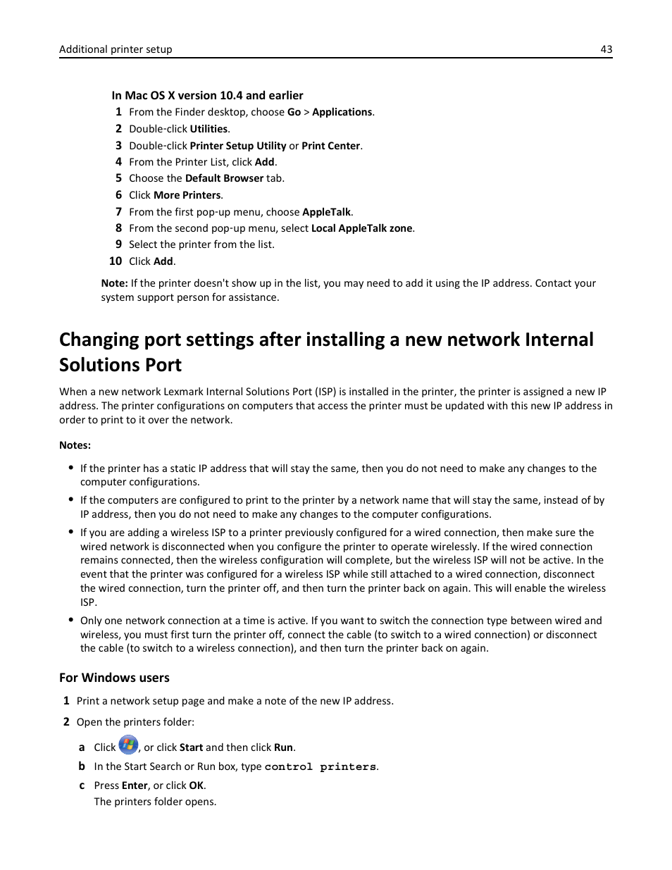 Lexmark 410 User Manual | Page 43 / 213