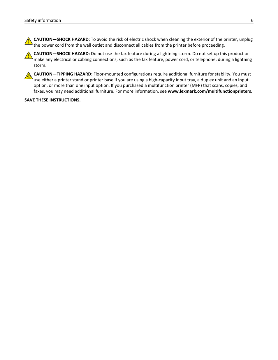 Lexmark 410 User Manual | Page 6 / 213