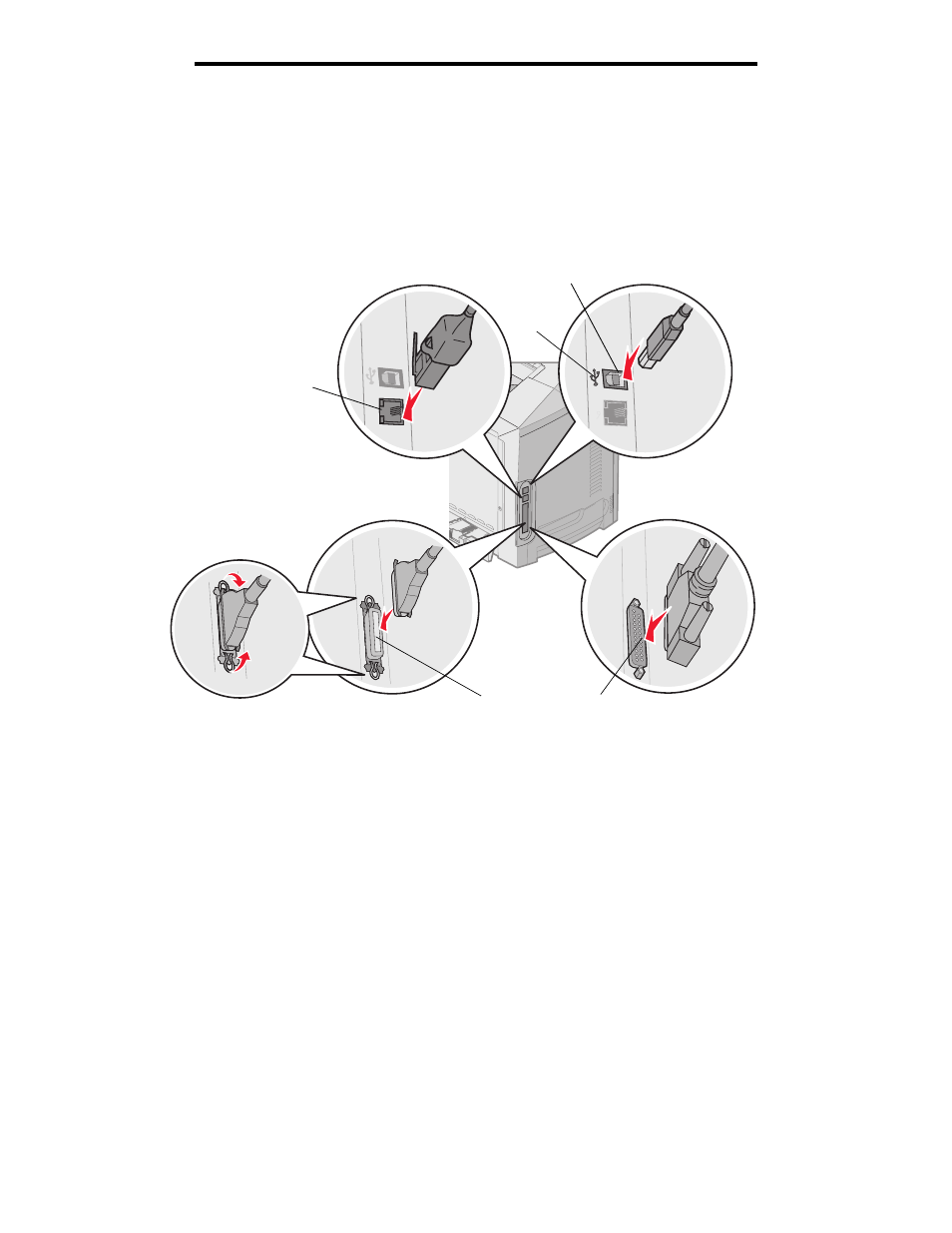 Attaching cables | Lexmark C520 User Manual | Page 132 / 145