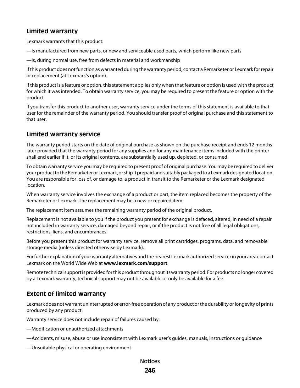 Lexmark 382 User Manual | Page 246 / 258